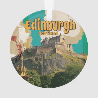 Edinburgh Vintage Travel Poster Ornament