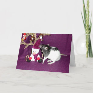 Edison and the Snowman Holiday Card