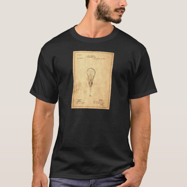 Edison Bulb Patent T-Shirt (Front)