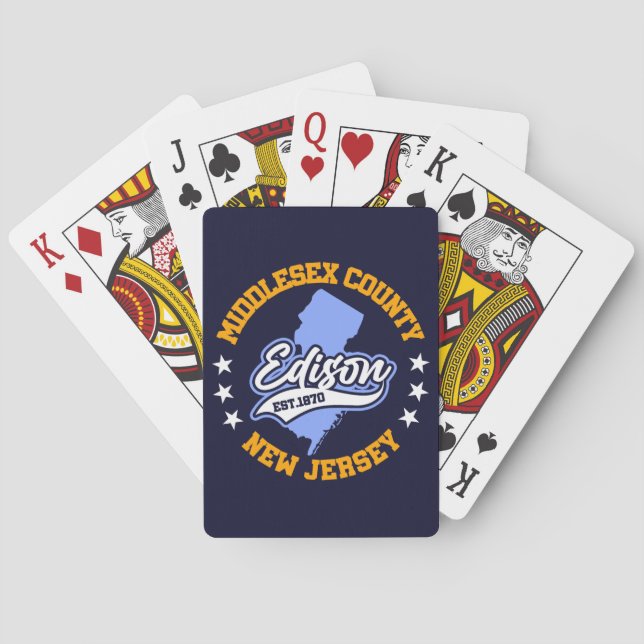 Edison,New Jersey Playing Cards (Back)