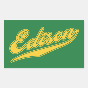 Edison Script Rectangular Sticker