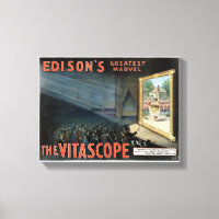 Edison The Vitascope 1896 Restored Vintage Poster