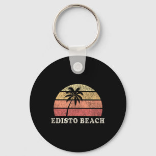 Edisto Beach Sc Vintage 70s Retro Throwback Design Key Ring