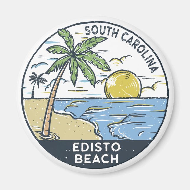 Edisto Beach South Carolina Vintage  Magnet (Front)