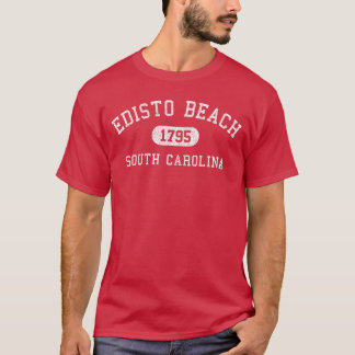 Edisto Beach South olina Varsity Arched Text Mens  T-Shirt