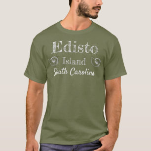 Edisto Island SC Beach Shell Distressed T-Shirt