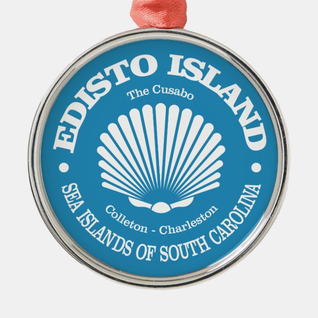 Edisto Island (seashell) Metal Tree Decoration (Front)