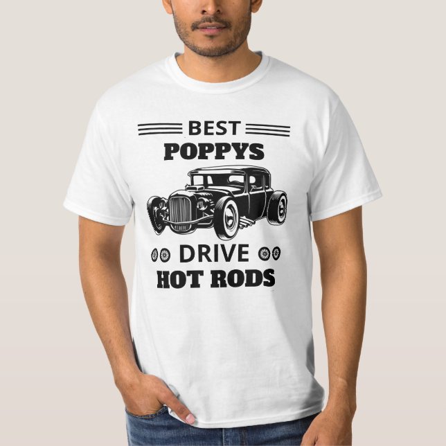 Edit ALL Text Name Best Grandpas Drive Hot Rods T-Shirt (Front)