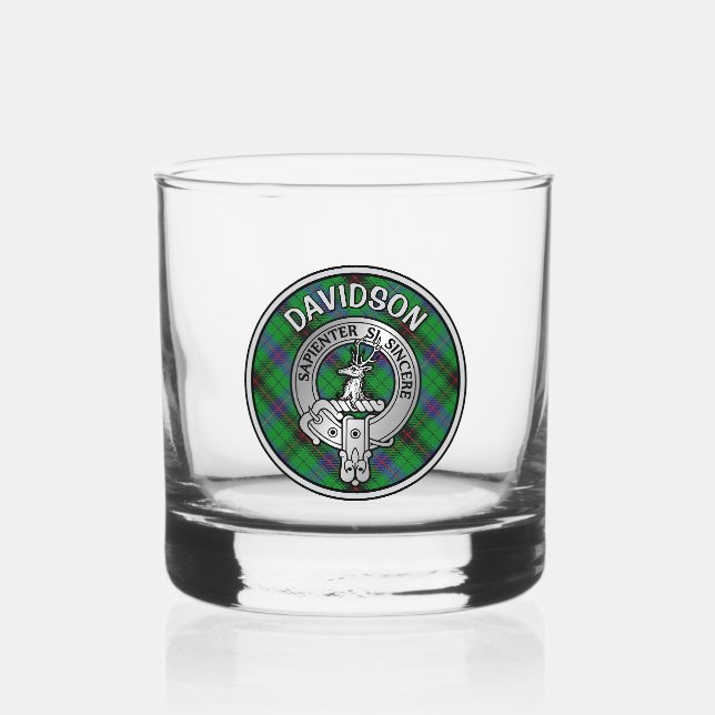 [EDIT] Clan Davidson Crest & Tartan Whiskey Glass (Front)