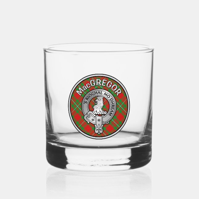 [EDIT] Clan MacGregor Crest & Tartan Whiskey Glass (Front)