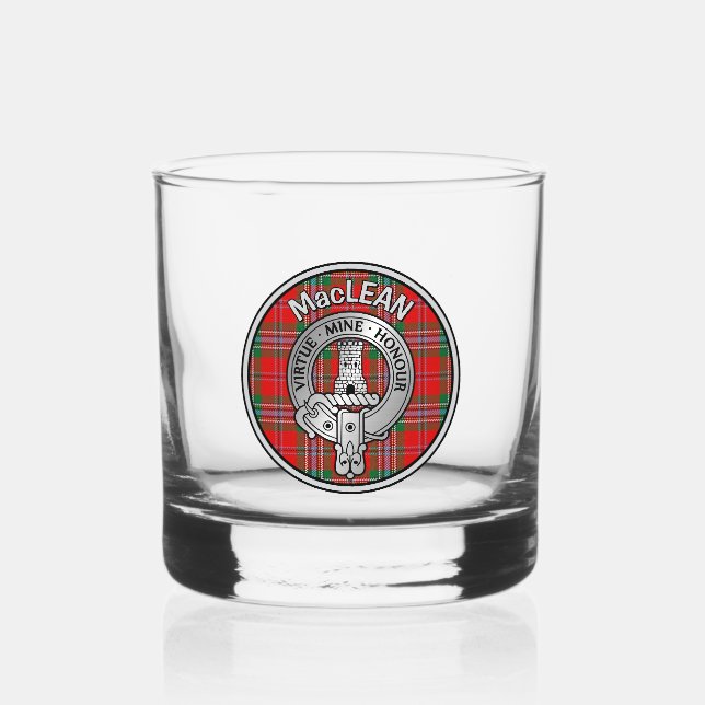 [EDIT] Clan MacLean Crest & Tartan Whiskey Glass (Front)