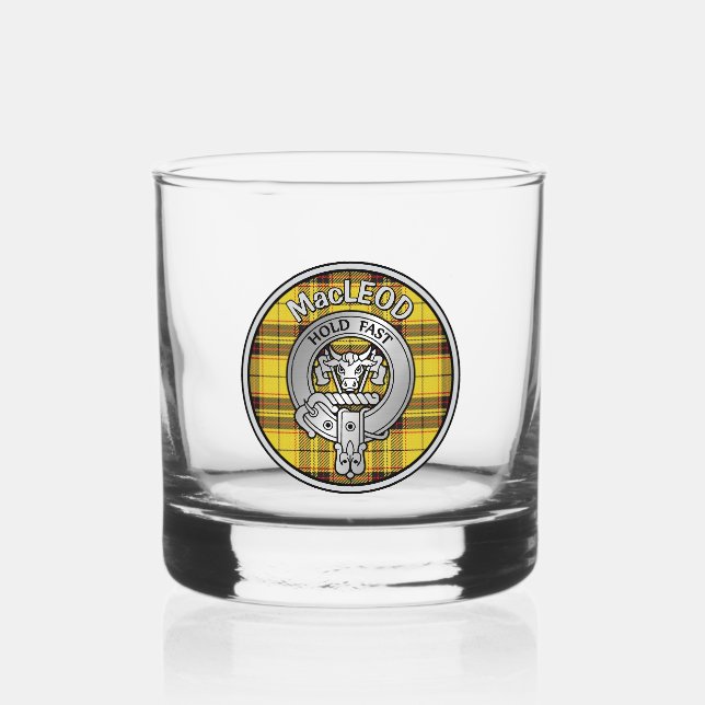 [EDIT] Clan MacLeod Crest & Tartan Whiskey Glass (Front)