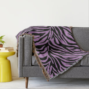 Edit Design - Change Background Colour Zebra Throw Blanket