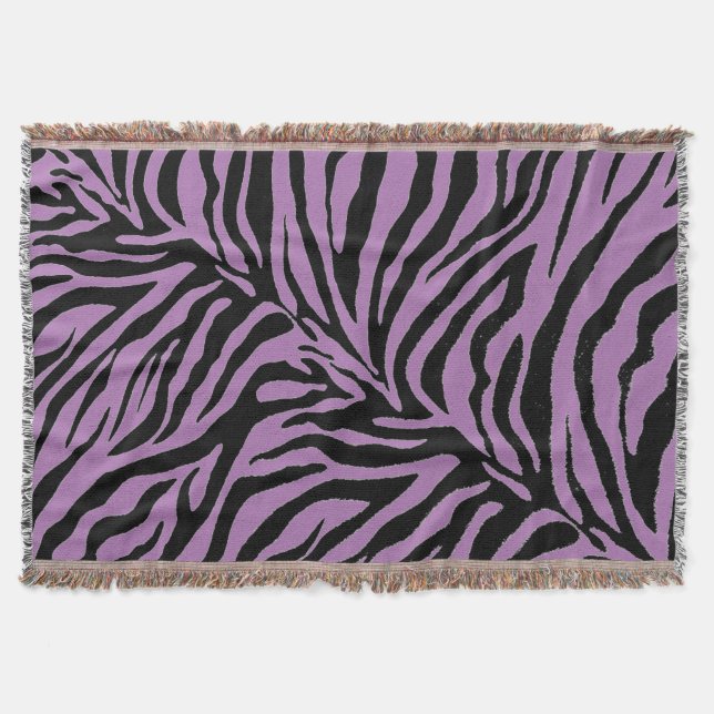 Edit Design - Change Background Colour Zebra Throw Blanket (Front)