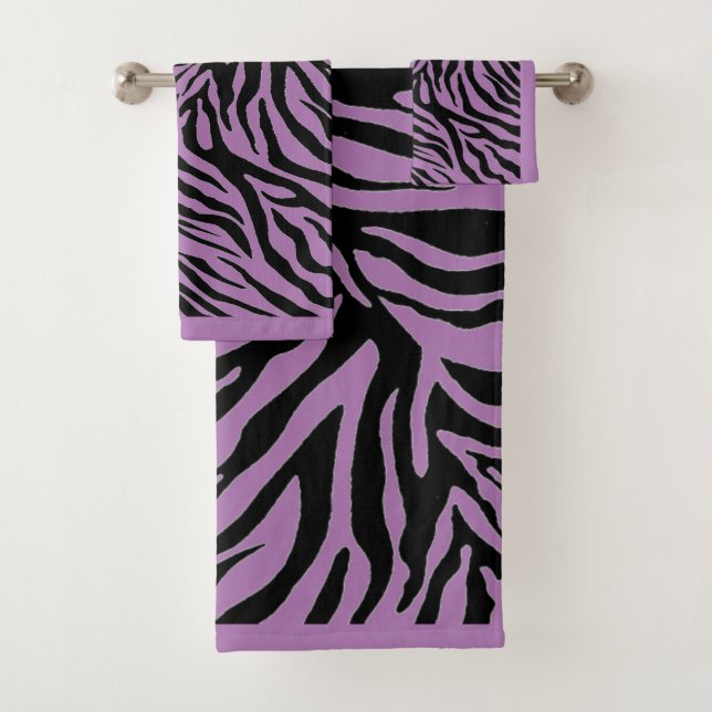 Edit Design - Change the Background Colour Zebra Bath Towel Set (Insitu)