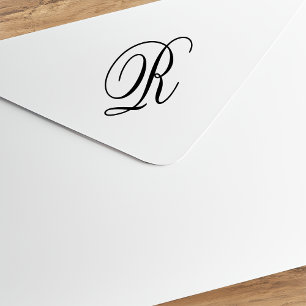 Edit Design to Change Fancy Capital R Monogram Rubber Stamp