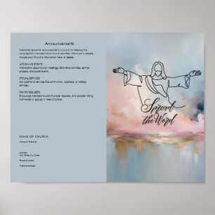 Edit, Download Church Bulletin Poster