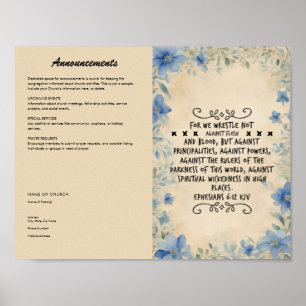 Edit, Download Church Bulletin Poster
