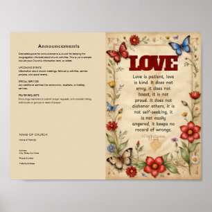 Edit, Download Church Bulletin Poster
