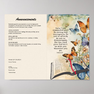 Edit, Download Church Bulletin Poster