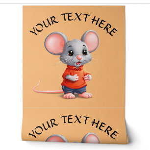 Edit Funny Mouse Cartoon Wall Decor Backdrop