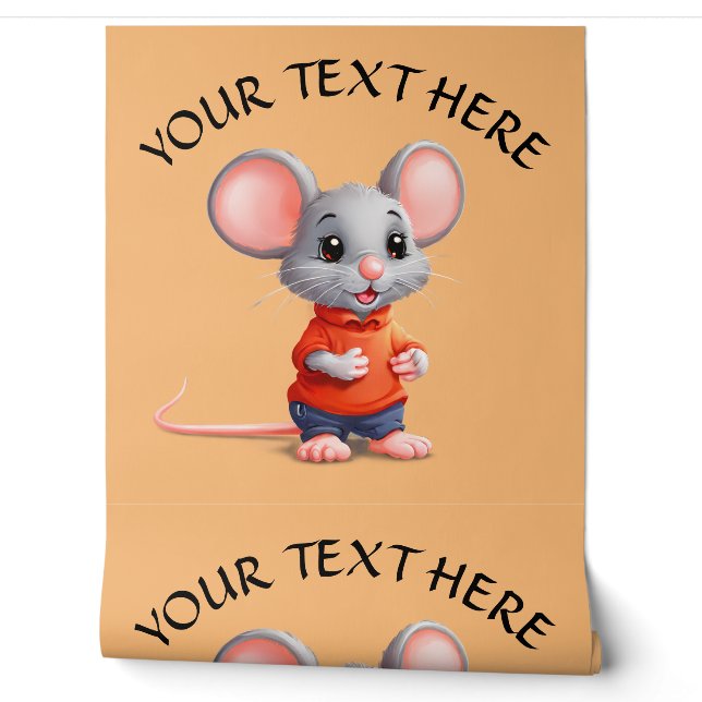 Edit Funny Mouse Cartoon Wall Decor Backdrop  (Unrolling)