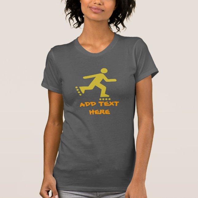 Edit inline skate, change text T-Shirt (Front)