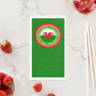 Edit Matching Welsh Dragon St David's Day Napkin