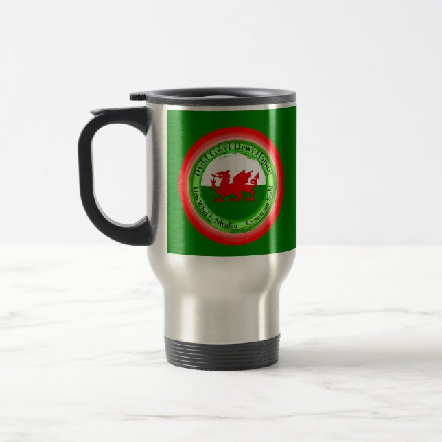 Edit Matching Welsh Dragon St David's Day Travel Mug (Left)