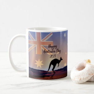 Edit Text Flag Kangaroo Australia Day Coffee Mug