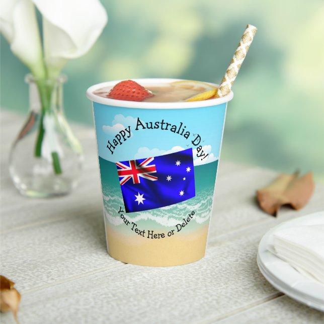 Edit Text Matching Australia Day Paper Cups (Insitu)
