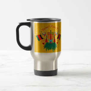 Edit Text Matching Kwanzaa Party Travel Mug