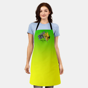 Edit Text Year Australia Day Gum Leaf Wattle Apron