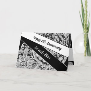 Editable 13th Wedding Anniversary,  Card