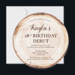 Editable 18th birthday debut Rustic Wood Invitation<br><div class="desc">This invitation showcases a wood background, creating a warm and inviting ambiance for a rustic 18th birthday debut Filipino invitation. The use of wood print background adds a rustic and earthy charm to the design. One of the standout features of this invitation is its editability. You have the freedom to...</div>