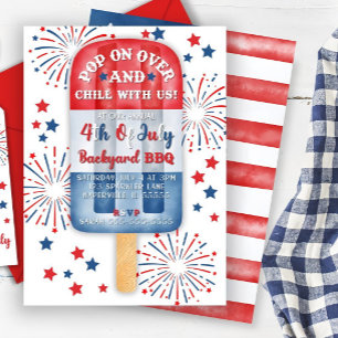 Editable 4th of July Party Fourth of July BBQ Invitation