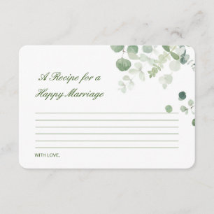 Editable a recipe for a happy marriage card