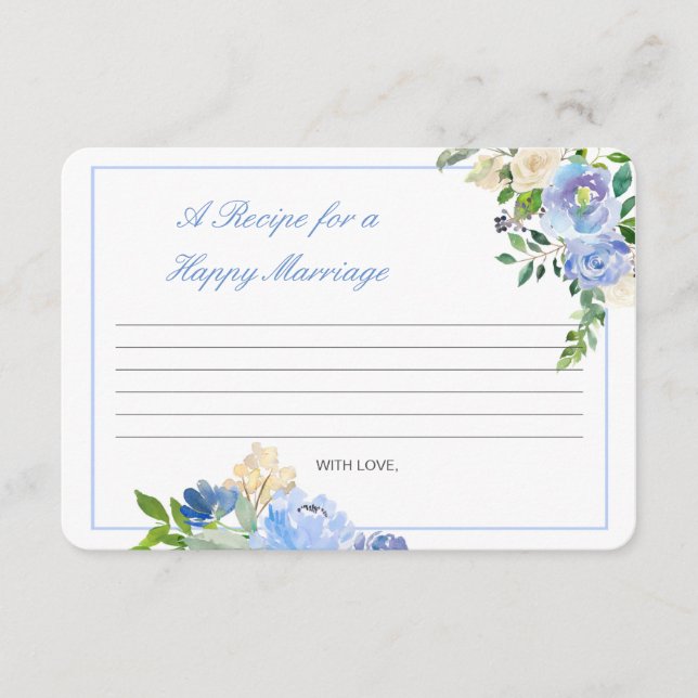 Editable a recipe for a happy marriage card (Front)