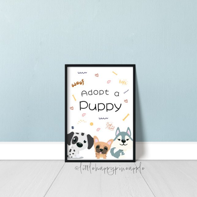 Editable Adopt A Puppy Sign (Creator Uploaded)