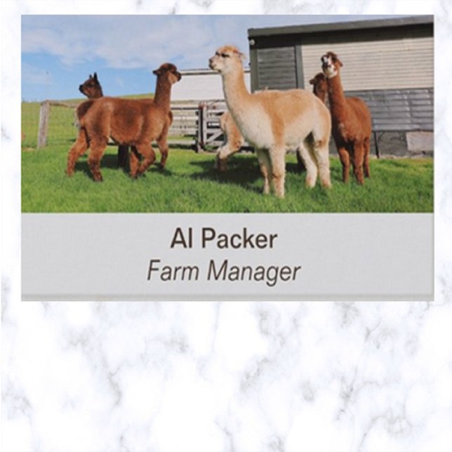 Editable Alpaca Wool Farmer Business Card (Creator Uploaded)