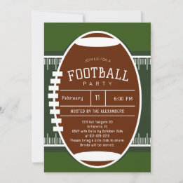 Editable American Football Party Invitation