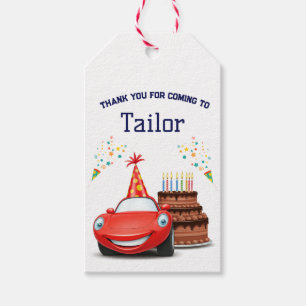 Editable and Printable Design Cars-Themed Gift Tags