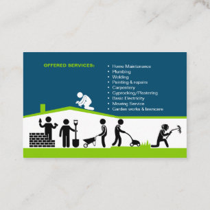 Editable and unique business card for handyman
