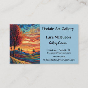 Editable Art Gallery Business Card