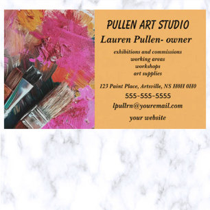 Editable Art Studio Business Card