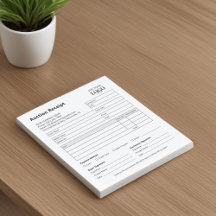 Editable Auction Receipt  |  Minimalist Business