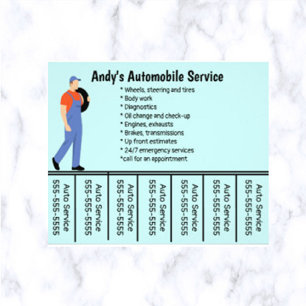 Editable Automobile Service Phone Number Flyer