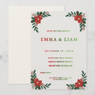 Editable Autumn Leaves Wedding Invitation | Person