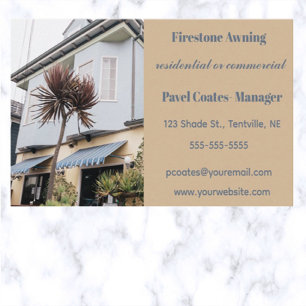 Editable Awning Business Card