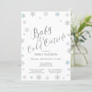 Editable Baby It's Cold Outside Baby Shower Invit Invitation
